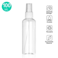 100 ml klare PET-Sprühflasche Feinnebelsprühgerät Mini-Reiseflasche Kunststoff Leerer nachfüllbarer Behälter für Parfüm-Kosmetik-Make-up-Wasserzerstäuber