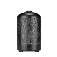 100 ml Luftbefeuchter Ätherisches Öl Aroma Diffusor 7 Farben LED-Licht Luftreiniger Metall Vintage Kühlen Nebel Diffusoren für Ätherisches Öl für Home Office