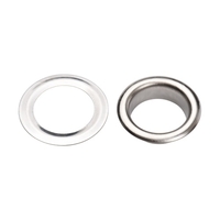 100 Sets Ösen-Kit mit Ösen Unterlegscheiben 0, 236 Zoll 3 STÜCKE Installationswerkzeuge Silberne Metallösen für Stoff-Leder-Kleidungsplanen