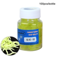 100 stücke 4 cm Fischköder Weiche Made Regenwurm Kunststoff Artficial Grub Worm Gummiköder