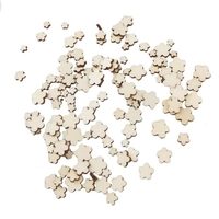 100 Stücke Mischgröße Holz Blumen DIY Nähen Taste Scrapbooking Handwerk Haarnadel Hochzeit Dekoration