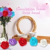 100 STÜCKE Simulation PE Schaum Rose Blütenköpfe Blase Blütenköpfe Diy Handgemachte Schaum Blume Köpfe Kopfschmuck Girlande Valentinstag Dekoration Pe Rose 3, 5 CM