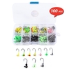 100 teile / schachtel Multicolor Jigkopf Haken mit Einzelhaken