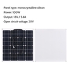 100 Watt 18 V Monokristallines Solarmodul Kit Hohe Effizienz IP65 Wasserbeständigkeit mit 10/20/30/40 / 50A Solarladeregler PWM Intelligenter Regler für Wohnmobile Auto Boot Batterien aufladen