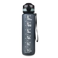 1000ml Wasser Flasche mit Motivation Zeit Marker BPA FREI dicht Sport Flasche für Outdoor Sport Fitness Gym Radfahren rucksack