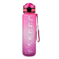 1000ml Wasser Flasche mit Motivation Zeit Marker BPA FREI dicht Sport Flasche für Outdoor Sport Fitness Gym Radfahren rucksack