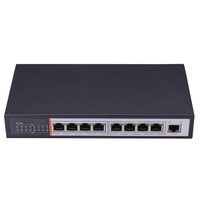 100/1000MBit 3.6Gbps 1 + 8-Port PoE Switch Power-over-Ethernet IEEE802.af 96W 48V für Kameras AP VoIP