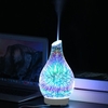 100ml Glas Aromatherapie Luftbefeuchter Aroma Ätherisches Öl Diffusor Ultraschall Luftbefeuchter mit 7 Farben LED-Licht für Home Office