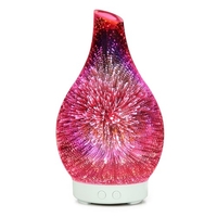 100ml Glas Aromatherapie Luftbefeuchter Aroma Ätherisches Öl Diffusor Ultraschall Luftbefeuchter mit 7 Farben LED-Licht für Home Office