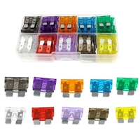 100PCS Autosicherungen Sortimentssatz Blatttyp Kfz-Sicherungen Standard & Mini Größe 2/3/5/7, 5/10/15/20/25/30/35A Ersatzsicherungen für Auto/Wohnmobil/LKW/Motorrad/Boot