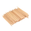100pcs Design Orange Holz Stick Cuticle Pusher Remover Maniküre Pflege professionelle Maniküre Zubehör-Tools