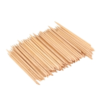 100pcs Design Orange Holz Stick Cuticle Pusher Remover Maniküre Pflege professionelle Maniküre Zubehör-Tools