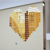 100PCS Modernes Design Kleber Mini Square 3D DIY Wandspiegel Für Zimmer Schlafzimmer Küche Badezimmer Stick Aufkleber Home Party Dekoration Dekor Kunst Wandaufkleber