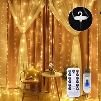 10*10FT 300LEDs Vorhang Fee Lichterketten Weihnachten Dekorative Hängeleuchten Kupferdraht Wasserfall Lichter mit 8 Modi Fernbedienung