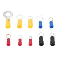 102PCS sortierte isolierte Klemmen 10 Arten Kupferkräuselung Elektrischer Draht-Kabel-Verbindungsstück-Installationssatz-Schnur-Ring-Ende-Satz