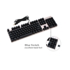 104 Tasten USB verdrahtete Spiel Mechanische Tastatur Blau Schalter Abgehängte Taste Voll LED-Hintergrundbeleuchtung Anti-Ghosting für Laptop- Desktop
