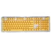 104 Tasten Zweifarbiges Spritzguss-PBT-Tastenkappen-Set OEM-Profil für mechanische Tastatur weiß (nur Tastenkappen)