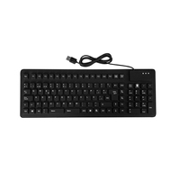 105 Tasten Spanische USB-Kabel-Silikontastatur Faltbare weiche Silikon-wasserdichte staubdichte Tastatur für Desktop-Computer-Laptop