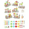 106pcs Bohrmaschine Bau Bausteine Tiere Pflanzen Kreatives Bauen Bildungsaktivitäten Puzzle Spiele