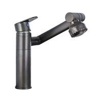 1080 ° schwenkbare Küchenarmaturen mit 2 Sprühmodi Einhand-Waschbecken-Sprayer-Hahn Keramikventil Warm- und Kaltwassermischer Wasserhahn