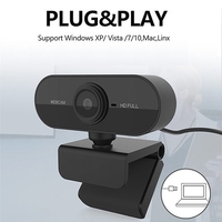 1080P 2MP HD Webcam 30fps Kamera Rauschunterdrückung Mikrofon Web Cam HD Laptop Computerkamera USB Plug & Play für Laptop Desktop TV Box