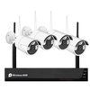 1080P 4CH HD Drahtloses Überwachungskamerasystem,  4CH NVR + 4Pcs WiFi IP Kamera 1080P Videoüberwachungskamera mit Nachtsicht,  Bewegungsalarm,  Fernzugriff,  IP66 wasserdicht (Festplatte nicht im Lieferumfang enthalten)
