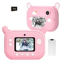 1080P HD Mini Kinderkamera Tragbarer Digitaler Sofortbildkamera Fotodrucker Für Kinder Inklusive 1 Rolle Druckpapier Unterstützt WIFI Übertragung Kompatibel mit iOS Android