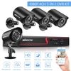 1080P Home Security-Kamerasystem 4CH DVR + 4Pcs 2MP HD Wasserdichte Außenüberwachungskamera mit Nachtsichtunterstützung Bewegungserkennung DVR-Kit für Fernzugriffsüberwachung Keine Festplatte