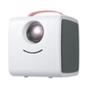 1080P Mini-Projektor für Kinder-Heimkino-Projektor mit HD / USB / AV-Anschlüssen 20-80-Zoll-Display-Fernbedienung,  rosa & weißer EU-Stecker