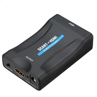 1080P SCART zu HD Konverter Analog zu Digital Adapter Upscaler Audio Video Konverter 21Pin 60Hz für NTSC PAL Set-Top Box HDTV