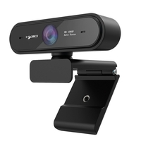 1080P USB Webcam Autofokus Webkamera mit Sichtschutz Integriertes Rauschunterdrückungsmikrofon für Laptop Desktop Schwarz