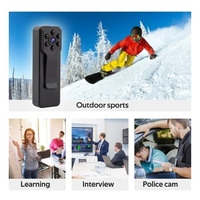 1080P Videokamera Clip-on Mini-Camcorder Videorecorder Sport-DV-Kamera Nachtsicht Eingebaute Lithium-Batterie für Outdoor-Sport-Interview-Videoaufzeichnung