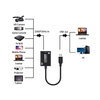 1080P30Hz USB-Videoaufnahme Tragbare USB-Aufnahmekarte Spielaufnahme-Adapter Echtzeit-Live-Streaming Sync-Ausgang Audio & Video,  Schwarz