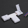 10er Pack Weiß T Form 4 Pins RGB LED Streifen Stecker Schnell Splitter