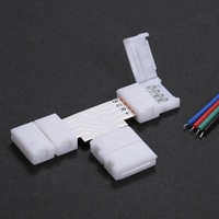10er Pack Weiß T Form 4 Pins RGB LED Streifen Stecker Schnell Splitter