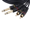 10ft Dual RCA männlich-Buchse zu Dual 6, 35 mm 1/4" TRS Stecker Stereo-Audiokabel Kabel Draht für Mischverstärker AV