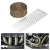 10m Kabelbinder Titan Fiber Hitze Wrap Auspuff Krümmer 10 30cm für Auto-Motorrad