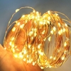 10m warmweiße USB Lichterkette mit Batteriebox Constant Bright 100 Lampenperlen Kupferdraht Romantische Dekoration