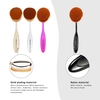 10pc Abody Oval Soft Makeup Brush Set Toothbrush Foundation Cosmetic Cream Powder Blush Kits Professional Makeup Tool Cosmetic Brush Purple