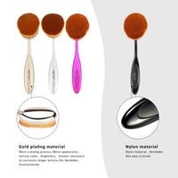 10pc Abody Oval Soft Makeup Brush Set Toothbrush Foundation Cosmetic Cream Powder Blush Kits Professional Makeup Tool Cosmetic Brush Purple