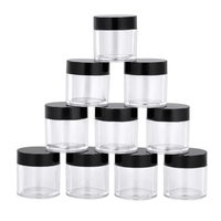 10Pcs 10g Plastik leere Nagel-Aufkleber-Glas-Nagel-Kunst-Korn-Schmucksache-Aufbewahrungsbehälter-Nagel-Rhinestone-Behälter-transparenter Fall