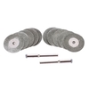 10pcs 25/30 / 40mm Diamant beschichtete 3mm Innendurchmesser Scheibenrundklingen Schleifen Schneiden Rad Scheibe für Dremel Elektrische Grinder mit 2 Dorne