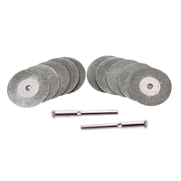 10pcs 25/30 / 40mm Diamant beschichtete 3mm Innendurchmesser Scheibenrundklingen Schleifen Schneiden Rad Scheibe für Dremel Elektrische Grinder mit 2 Dorne