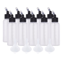 10pcs 65ml Airbrush Paint Aufbewahrungsflasche Gläser Plastik Squeeze Flasche mit Scale Line für Airbrush Art & Craft Paint Liquids Lotion