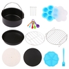 10Pcs BBQ Grill Zubehör Friteuse Tools Set Edelstahl Grillwerkzeuge Professionelle Grillmatten