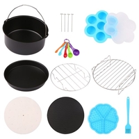 10Pcs BBQ Grill Zubehör Friteuse Tools Set Edelstahl Grillwerkzeuge Professionelle Grillmatten