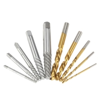 10pcs Cobalt linke Hand Bohrer Gebrochene Bolt Beschädigte Schraube Extractor Set mit Metallgehäuse