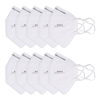 10PCS FFP2 KN95 Atemschutzmaske Einweg-Atemschutzmaske mit 4 Schichten PM2.5 Atemschutzmaske Mundabdeckung Atmungsaktive staubdichte flexible Ohrmuschel