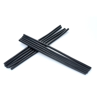 10Pcs Hochtemperaturbeständiger heißschmelzender Klebestab Umweltschutz Klebestift Manueller Gummistab Schwarz 7 * 270mm