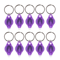 10Pcs Mini tragbare UV LED Licht Taschenlampe Schlüsselbund